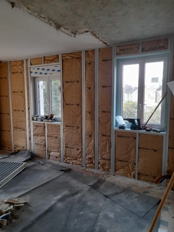 Pose de placo et isolant dans une maison individuelle proche de Roubaix , Roubaix, Société Nouvelle LOUBERT
