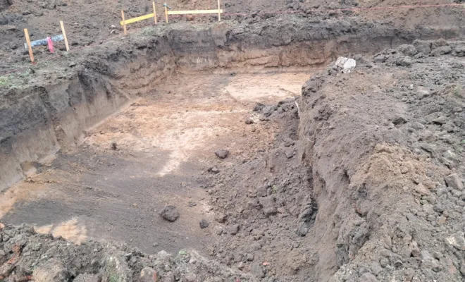 Construction des fondations d'une maison individuelle à Allennes-les-Marais