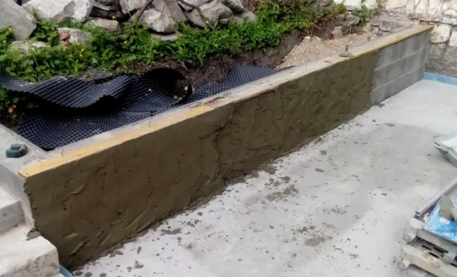 Réalisation d'une assise en béton sur une terrasse proche de Roubaix