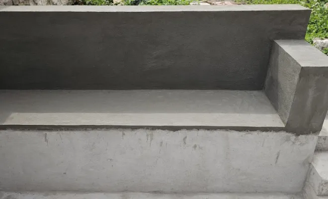 Réalisation d'une assise en béton sur une terrasse proche de Roubaix