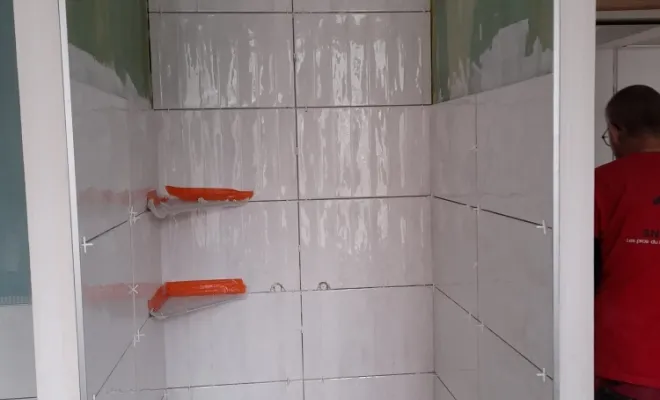 Travaux de création d'une salle de bains à Croix