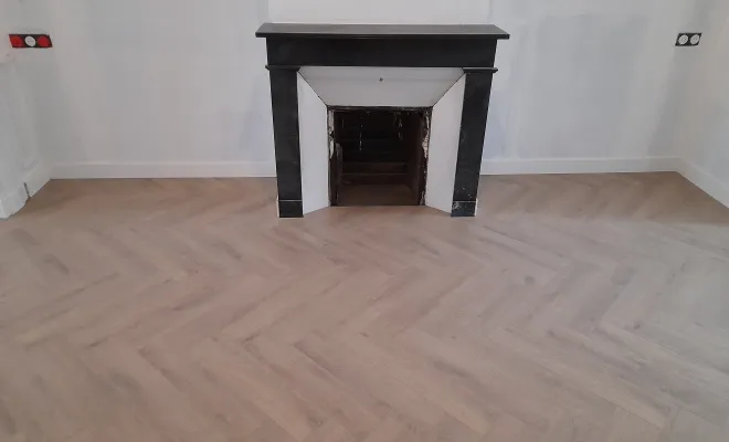 Pose d'un parquet en chevrons à Bondues, Roubaix, Société Nouvelle LOUBERT