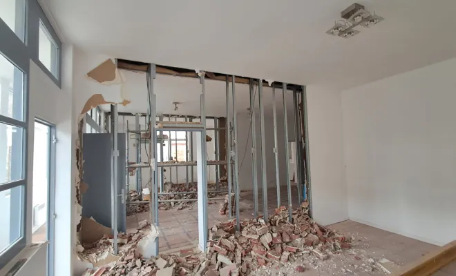 Travaux de maçonnerie dans un local commercial à Lomme, Roubaix, Société Nouvelle LOUBERT