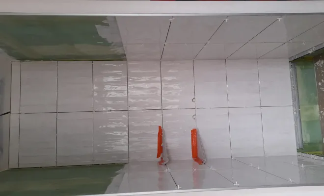 Création d'une douche dans une salle de bains à Bondues, Roubaix, Société Nouvelle LOUBERT