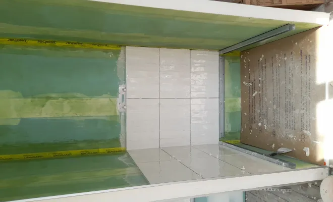 Création d'une douche dans une salle de bains à Bondues, Roubaix, Société Nouvelle LOUBERT