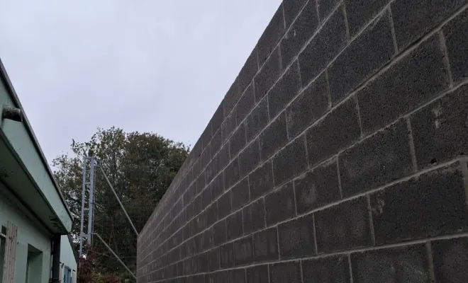 Travaux de création d'un mur en parpaings à Oignies, Roubaix, Société Nouvelle LOUBERT