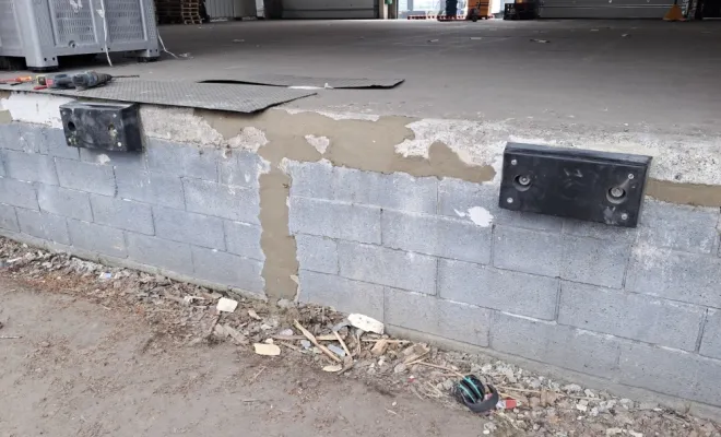 Pose de butoirs de quai à Lesquin, Roubaix, Société Nouvelle LOUBERT