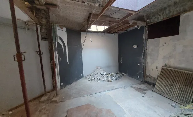 Pose d'un HEA pour renforcer la structure d'une maison à Lambersart, Roubaix, Société Nouvelle LOUBERT